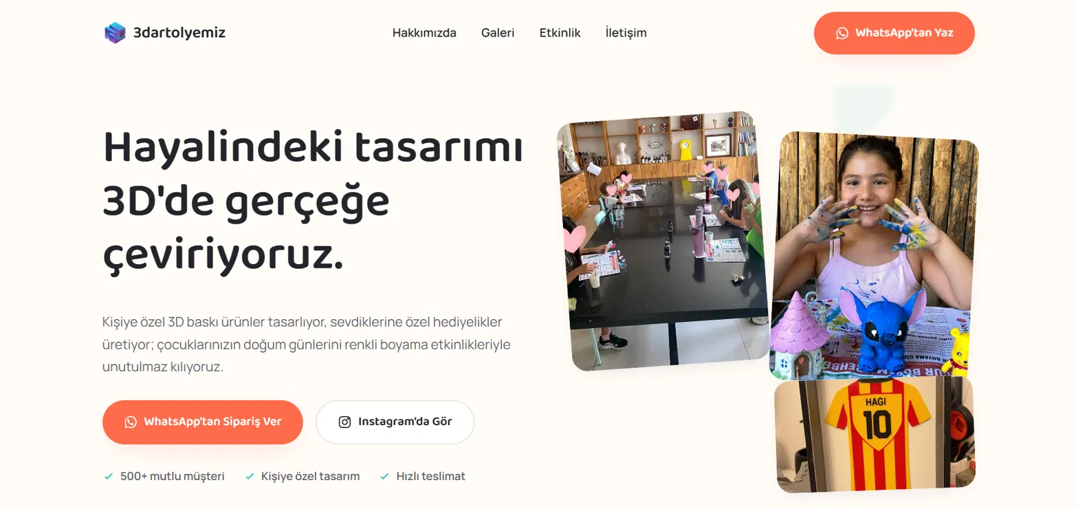 Artölyemiz sanat atölyesi platformu ekran görüntüsü